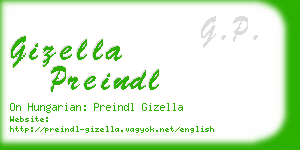 gizella preindl business card